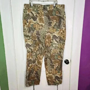 Vtg SPARTAN Realtree Pants Mens 42x31.5 Camouflage Hunting Cargo Pockets USA